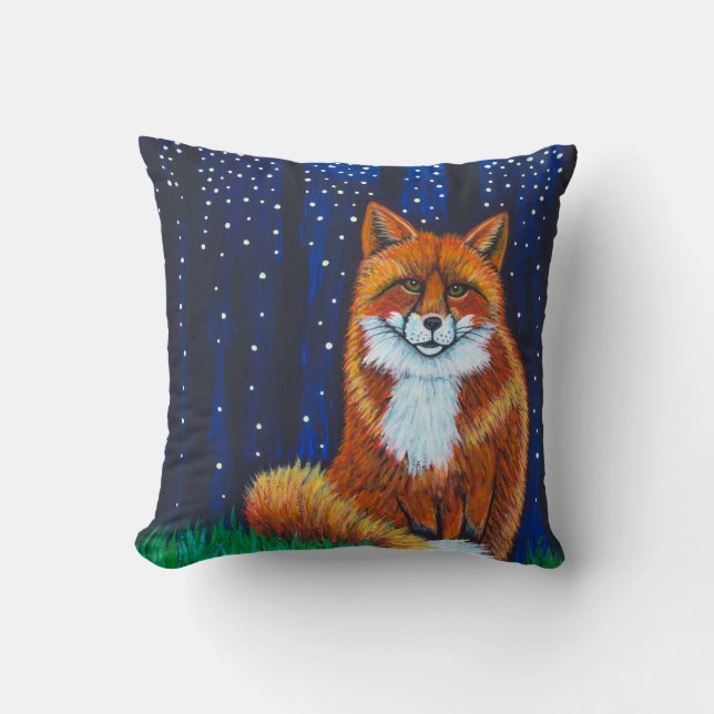 Coussin Starry Night Fox (Recto)