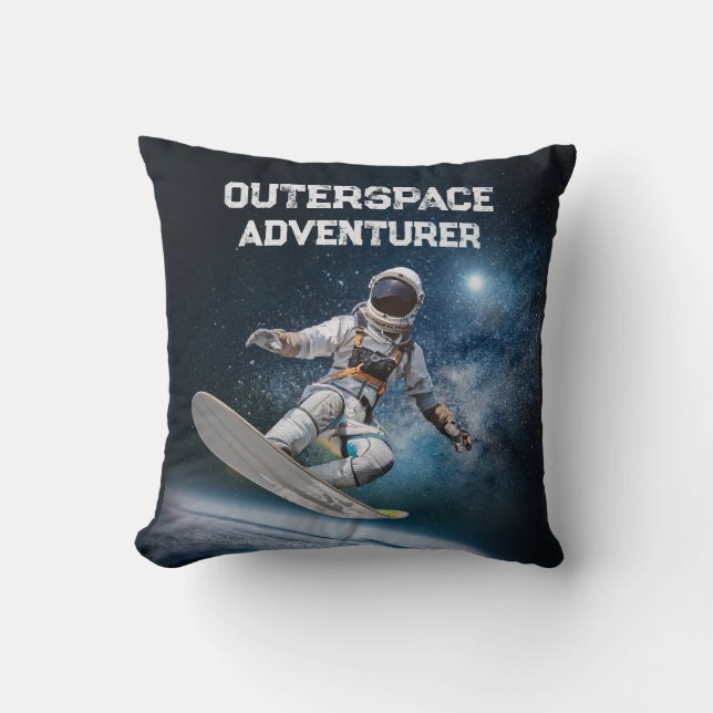 Coussin Stars du ciel de l'astronaute de surf cool (Recto)