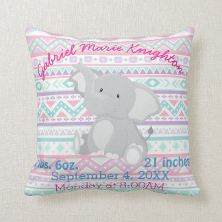 Coussin Stat aztèque de naissance de bébé d'éléphant