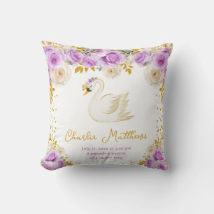 Coussin Statistiques de naissance des Roses Pourpres et Do