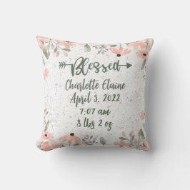Coussin Statistiques de naissance florale