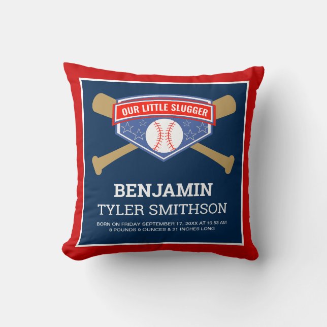 Coussin Statistiques sur la naissance des bébés dans un pe (Recto)