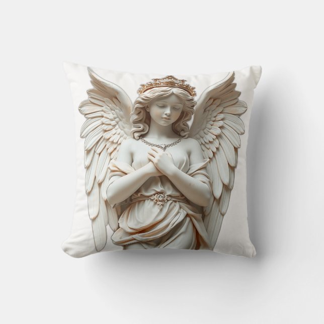 Coussin Statue d'ange classique en Pastel (Recto)