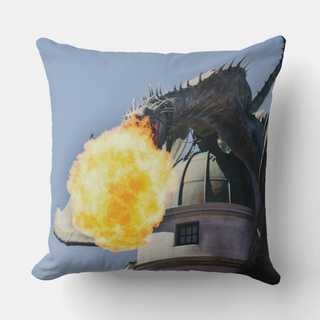 Coussin Statue du Dragon de Respiration (Recto)