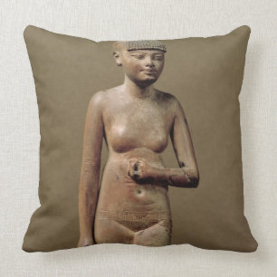Coussin Statue d'une jeune fille d'employé (bois)