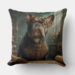 Coussin Steampunk Frenchie (Édition 2) - 20" x 20"
