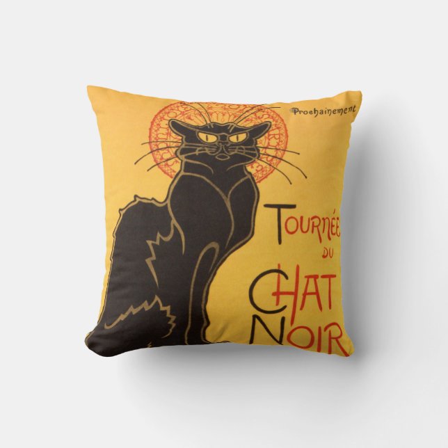 Coussin Steinlen : Conversation Noir (Recto)
