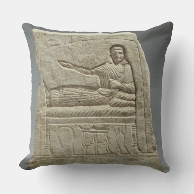 Coussin Stela funéraire au nom de la dame Artemis, franc (Recto)