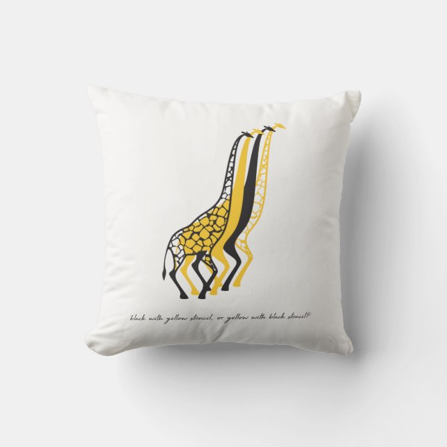 Coussin stencil Giraffes (Recto)