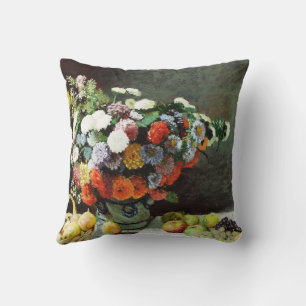 Coussin Still Life with Flowers and Fruit de Claude Monet