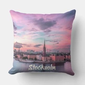 Coussin Stockholm Capitale de Suède Skyline de Nuit
