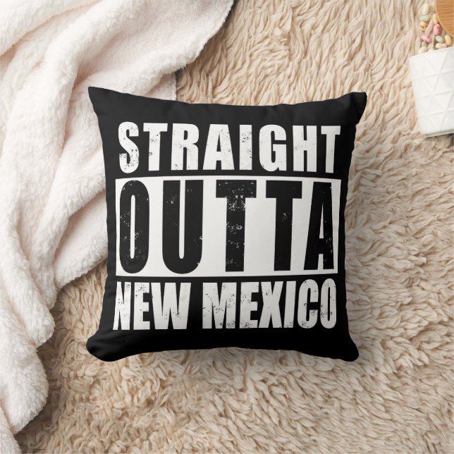 Coussin Straight Outta New Mexico Word Art (Couverture)
