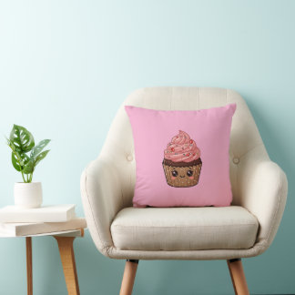 Coussin Strawberry Icing Cupcake Kawaii Cushion Pillow