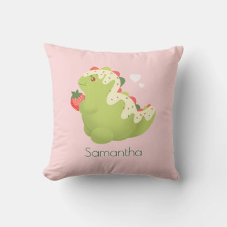 Coussin Strawberry Matcha Dinosaur 