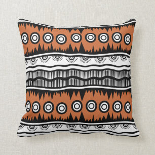 Coussin Stripes de ton Brown du Géographie indienne  