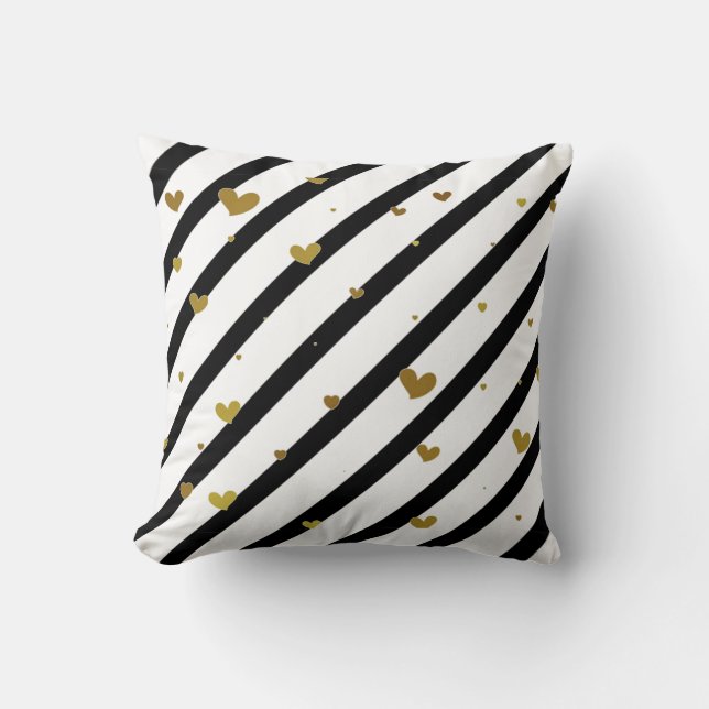 Coussin Stripes et Coeurs (Recto)