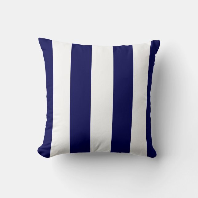 Coussin Stripes Nautiques Large CHOISISSEZ VOTRE COULEUR A (Recto)