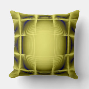 Coussin Structure géométrique jaune