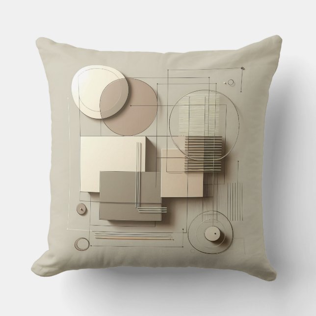 Coussin Structure géométrique neutre (Recto)