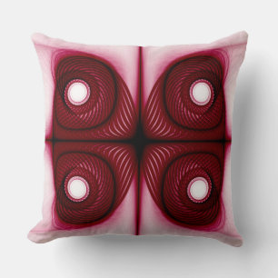 Coussin Structure géométrique rouge moderne