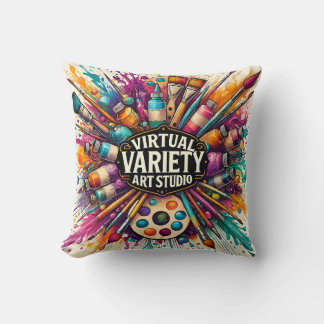 Coussin Studio d'art varié virtuel – Projections créatives