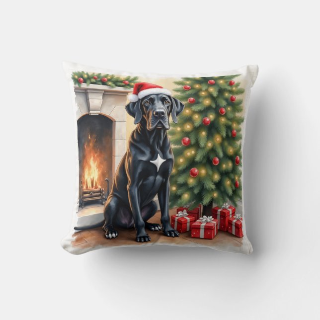 Coussin Stunning Great Dane Christmas Cushion (Recto)