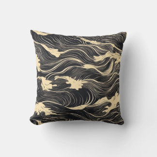 Coussin Style côtier Motif vague