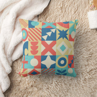 Coussin Style de bauhaus géométrique néo-géométrique du mi