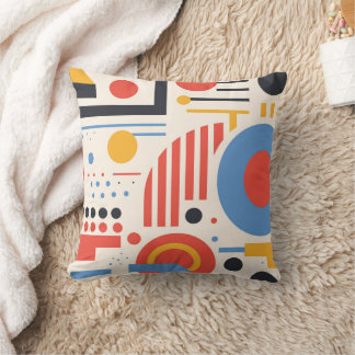 Coussin style de motif d'art géométrique Abstrait memphis