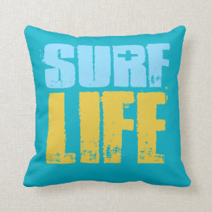 Coussin Style de surfer de plage de la vie de surf