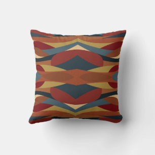 Coussin Style de verre de couleur géométrique opaque Abstr