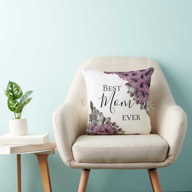 Coussin Stylé Floral Meilleure Maman Jamais (Chaise)