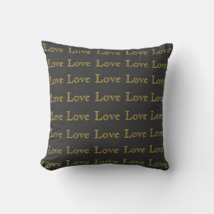 Coussin Style Gold Grey Classic Love Mariage