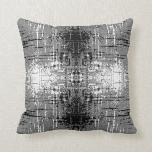 Coussin Style grunge, résumé gris