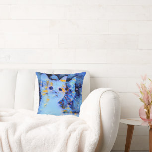 Coussin Style impressionniste Kitten Art pour Amoureux de 
