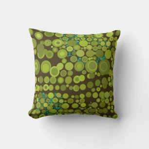 Coussin Style moderne Abstrait Dots Terre Poussins Vert