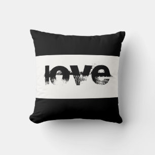 Coussin style moderne noir et blanc