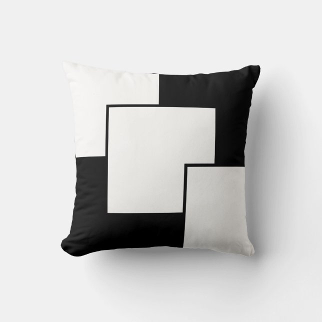Coussin Style Noir Et Blanc (Recto)