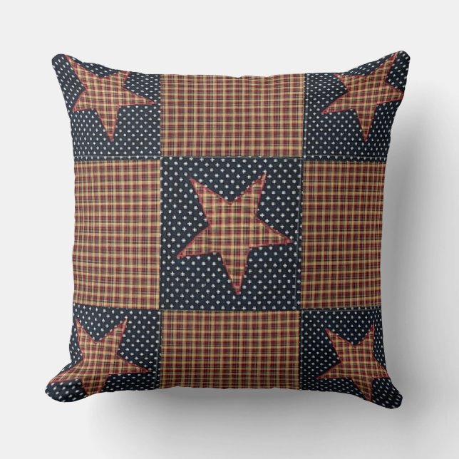 Coussin "Style primitif/Accueil" JETER UN COUP D'OEIL (Recto)