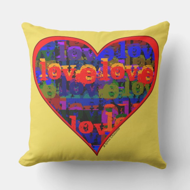 Coussin Style romantique moderne de graffiti d'art de (Recto)