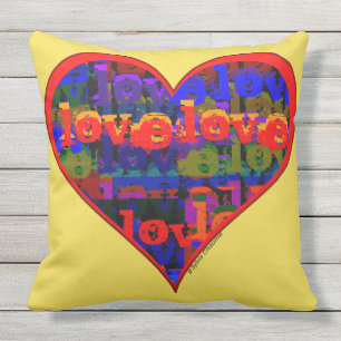 Coussin Style romantique moderne de graffiti d'art de