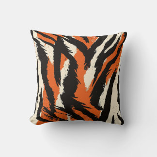 Coussin Style tigre animalier