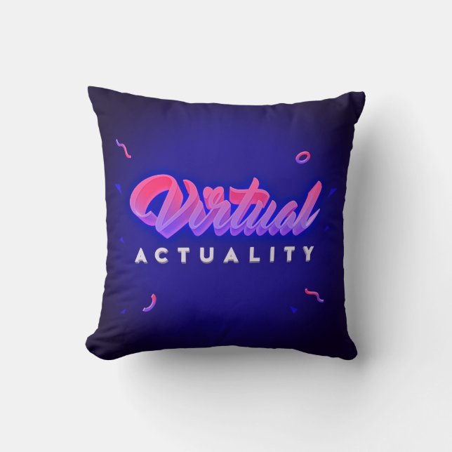 Coussin Style Vaporwave 80s (Recto)