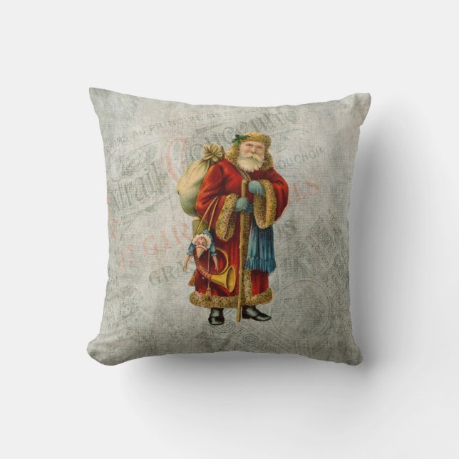 Coussin Style vintage Père Noël Père Noël (Recto)