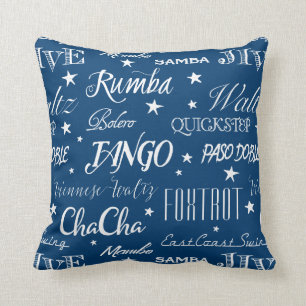 Coussin Styles de danse de salle de bal partout sur la cou