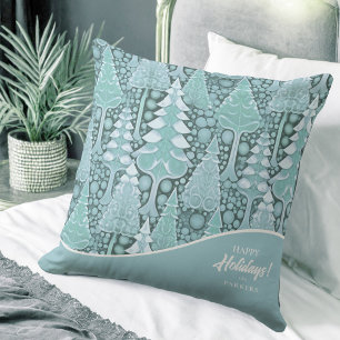 Coussin Stylisé Coastal Christmas Trees Motif#6 ID1009