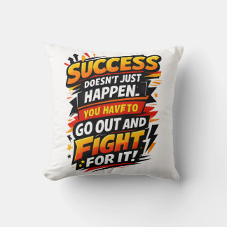 Coussin Success Fighter Quote