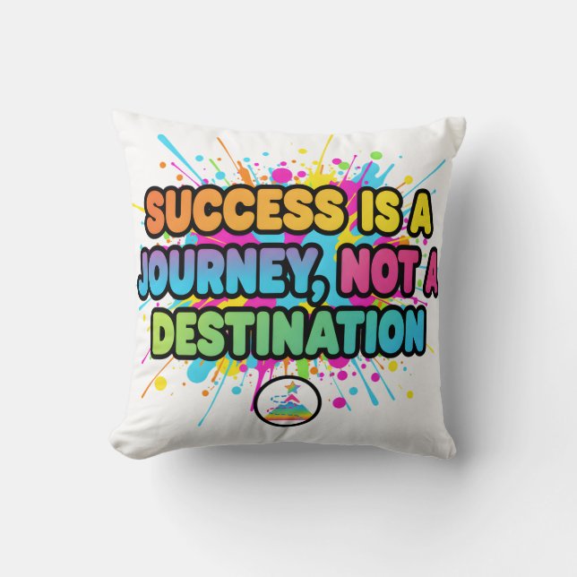 Coussin Success Is a Journey Motivational Quote Design (Recto)