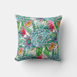 Coussin Succulent jardin tropical