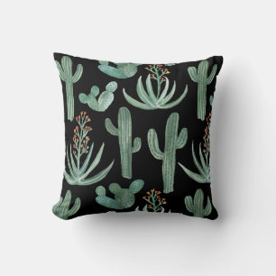 Coussin Succulents et cactus saguaro sur arrière - plan no